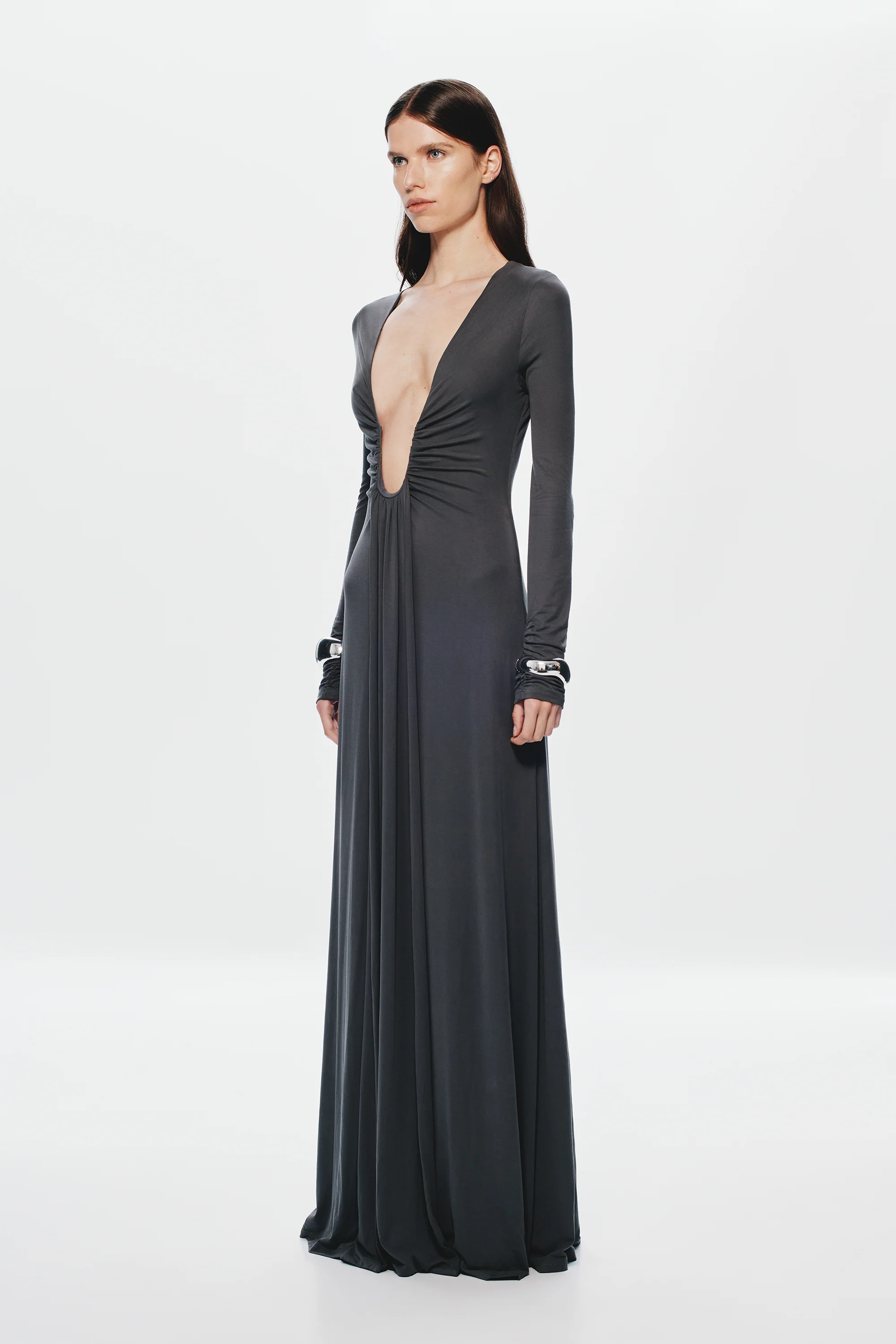 THE JENNIFER LONG SLEEVE CUPRO DRESS - Image 3