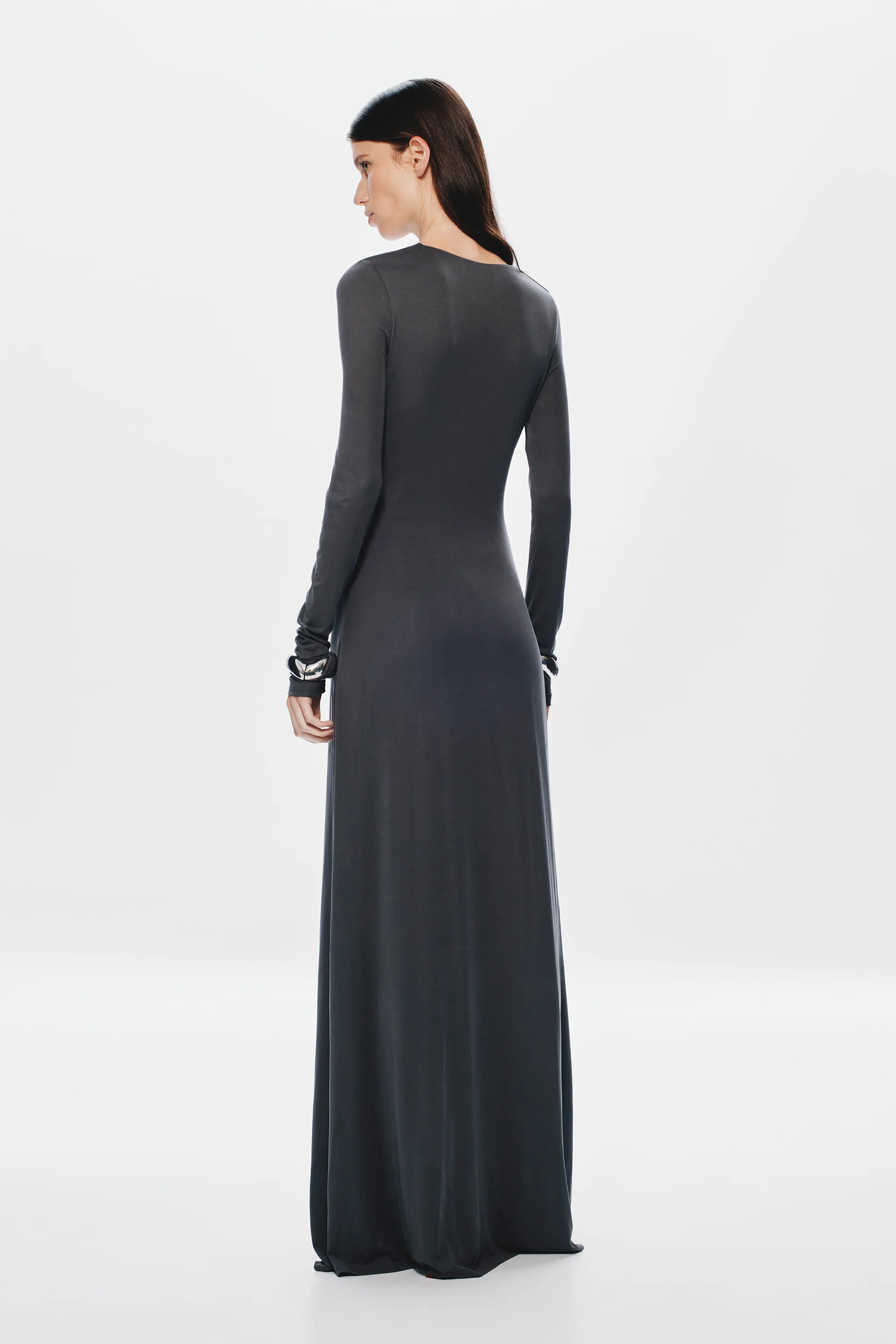 THE JENNIFER LONG SLEEVE CUPRO DRESS - Image 4