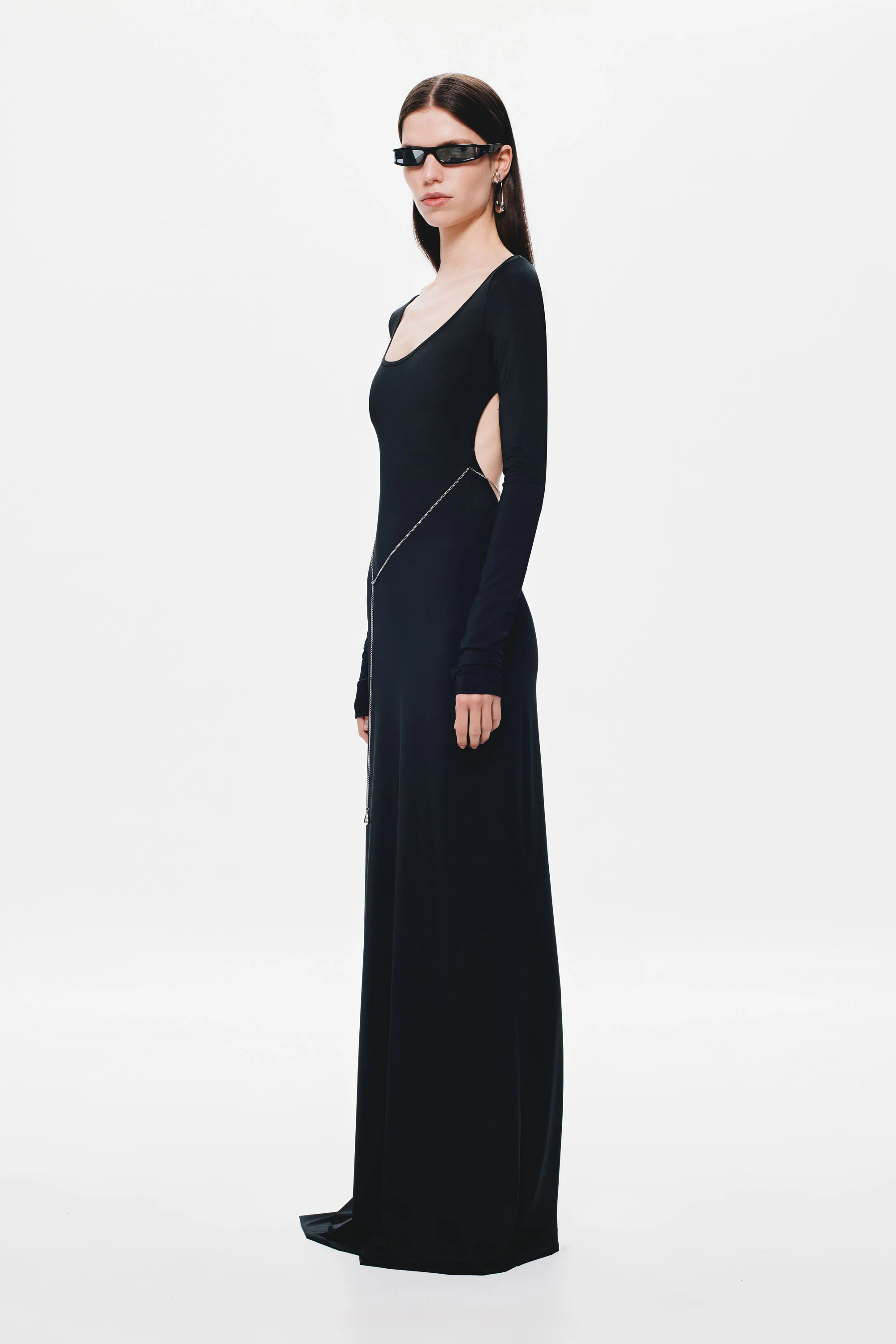 THE 'MARGOT' LONG SLEEVE JERSEY DRESS - Image 4
