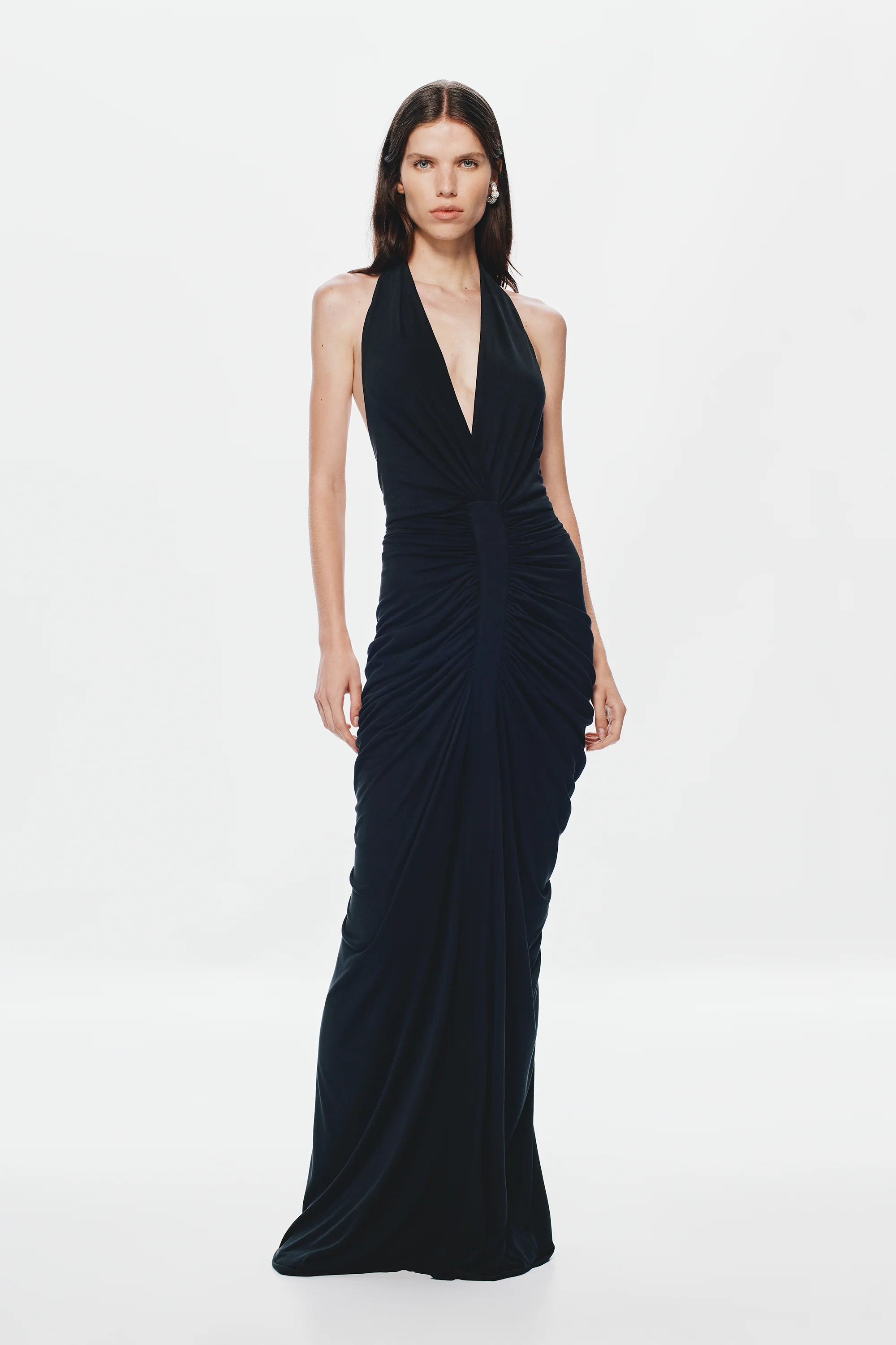 THE VENUS GATHERED CUPRO DRESS - Image 6